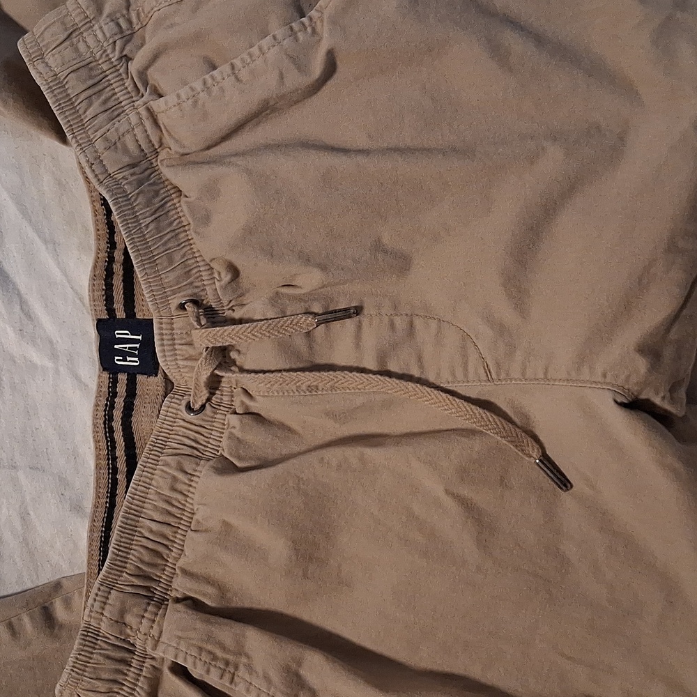 GAP Men's Medium Khaki Tan Canvas Jogger Pants